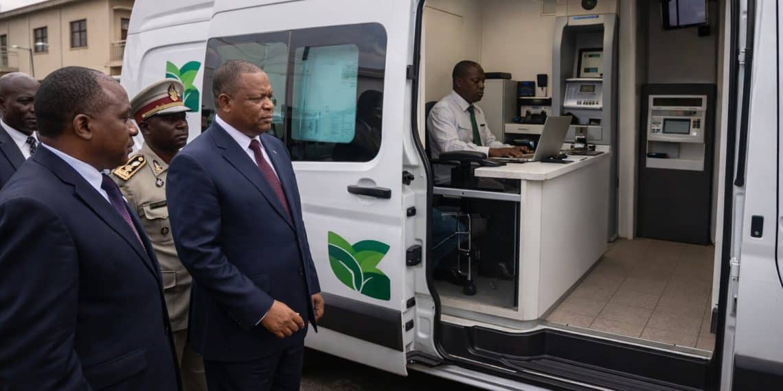 Pointe-Noire : un véhicule bancaire mobile présenté au maire de la ville