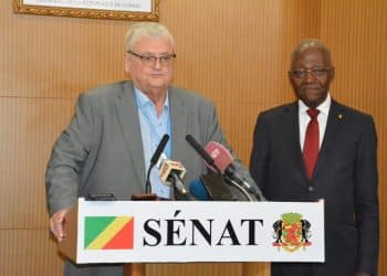 Sénat du Congo : une délégation de l&rsquo;UNF propose une solution de captation des revenus SMS au président Pierre Ngolo