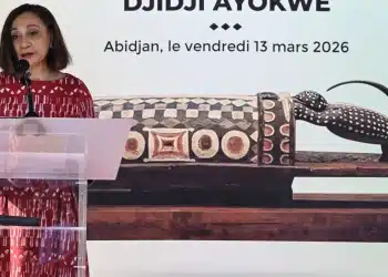 Le tambour sacré « Djidji Ayôkwé » de retour en Côte d’Ivoire