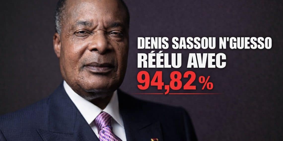 ALERTE INFO : Denis Sassou N’Guesso réélu dès le premier tour avec 94,82 % des voix