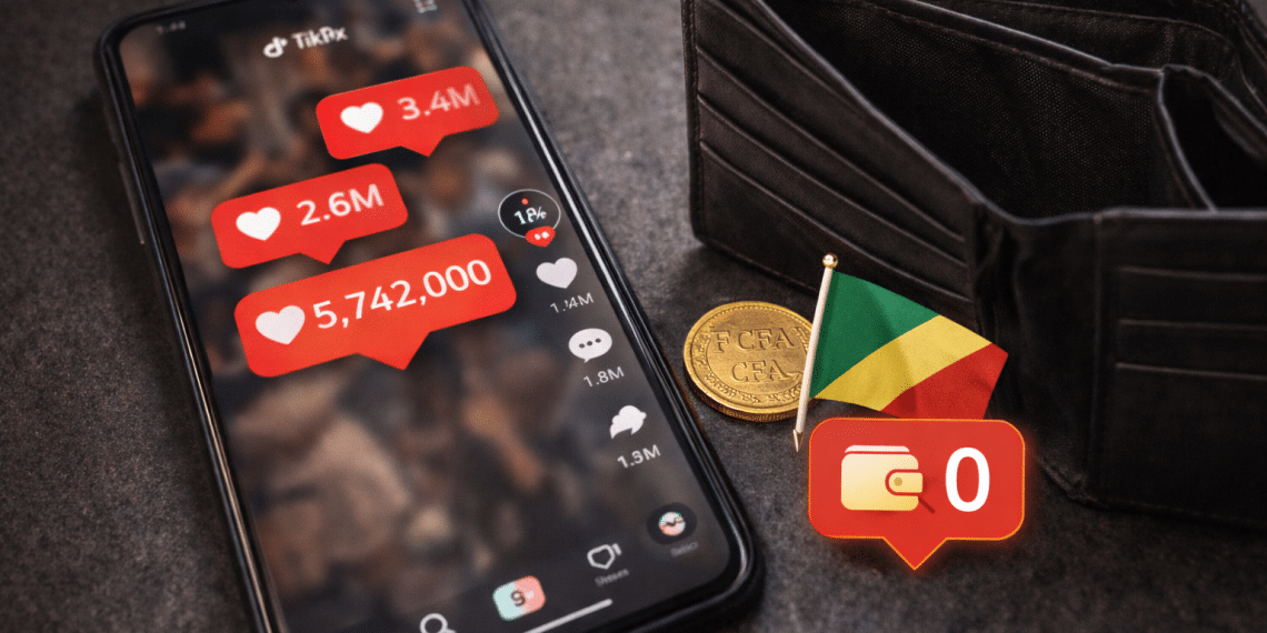 TikTok au Congo : des millions de vues, zéro franc de monétisation directe