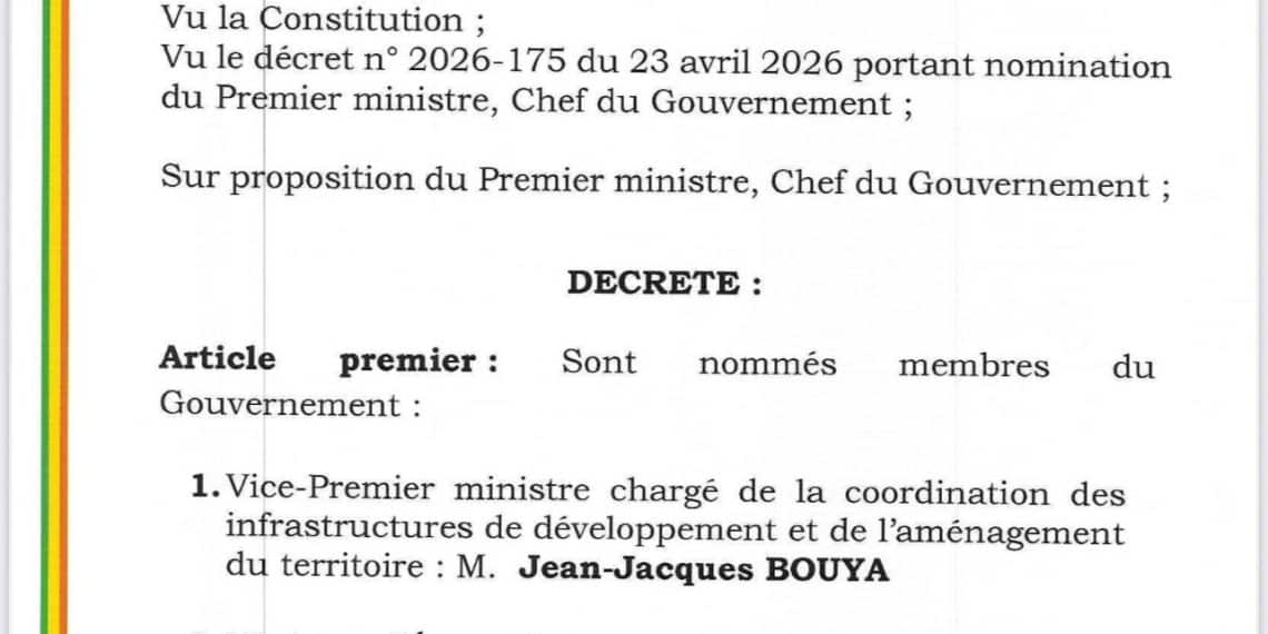 URGENT ! Le Gouvernement Makosso III