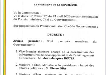 URGENT ! Le Gouvernement Makosso III