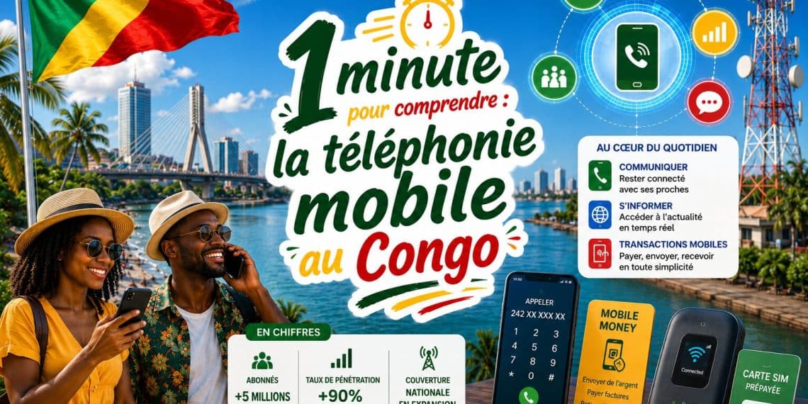 1 minute pour comprendre : la téléphonie mobile au Congo