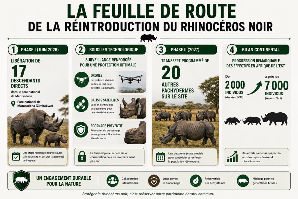La réintroduction du rhinocéros noir au Zimbabwe