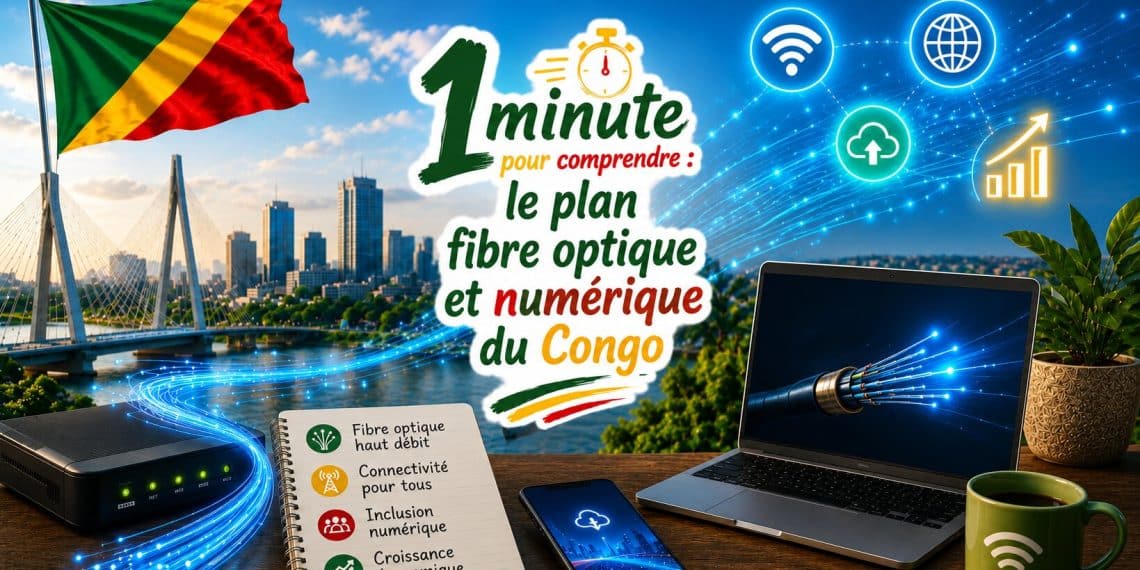 1 minute pour comprendre : le plan fibre optique et numérique du Congo